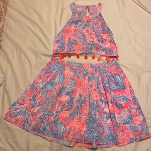 EUC Lilly Pulitzer Selena Crop Top and Skort Set